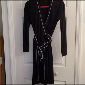Beautiful black midi wrap dress